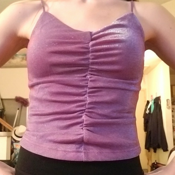 Metallic Purple Express Tank (club wear) - Make me - Picture 6 of 6